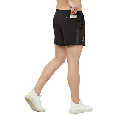 Truerevo Men's 5 Inch Dry Fit Sports Running Reflective Shorts With 2 Side Pockets And Zipper Back Pocket | Jogging & Gym Shorts For Men Workout | Activewear For Running, Sports, Training & Fitness