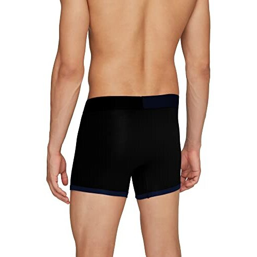 Xyxx Men's Underwear Dualist Intellisoft Antimicrobial Micro Modal Trunk Pack Of 2 (Steel Grey & BlackBlack Iris & Black L)