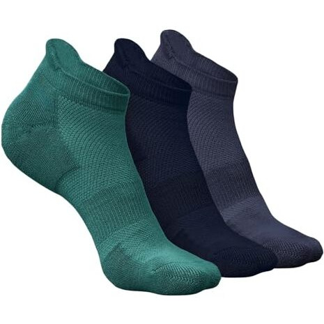 Supergenerix Bamboo Ankle Socks For Men, Pack Of 3, Odor-Free, Breathable & Anti-Bacterial, Cushioned, 3X Softer Than Cotton, Eco-Friendly Socks For Gym & Sports (Green, Blue, Navy Blue)