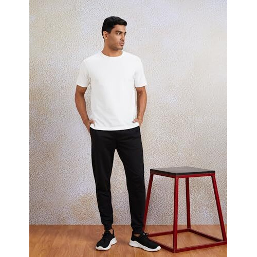 Amazon Brand - Symbol Men's Regular Track Pants (Ss21Sy004_Black_Xl) | Rise Style Mid Rise