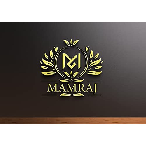 Mamraj Men's 5-Piece Pandit Dhoti Kurta Set || Unstitched Kurta,Angocha,Vest,Hanky. (Dark Yellow Border Dhoti Kurta Set, Cotton)