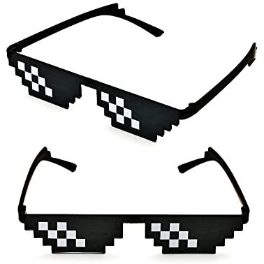 Huvora Thuglife Meme Mosaic Sunglasses For Man & Woman (Rimless)