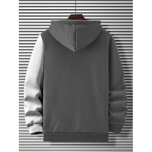 Tagas Men's Fleece Round Neck Regular Fit Sweatshirt (Mh-8009-Grey- Grey_Xxl)