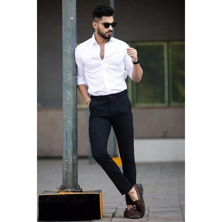 Pinkmint Cotton Blend Casual Shirt For Men Combo Shirt For Formal Wear, Regular Home Wear White-Purple
