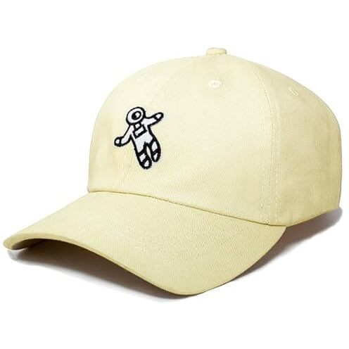Coreteq Unisex Dad Hat Brushed Cotton Baseball Cap Adjustable Strap With Buckle (Pack Of 1) (Off-White, Free Size)