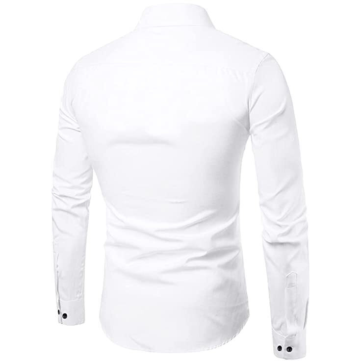 Bellstone Men's Solid Regular Fit Shirt (B-8200_White