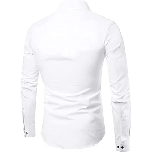 Bellstone Men's Solid Regular Fit Shirt (B-8200_White