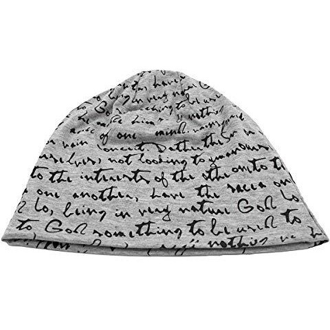 Youstylo - You Are Priority Printed Cotton Beanie Cap For Men Women Grey(Free Size, 3016)