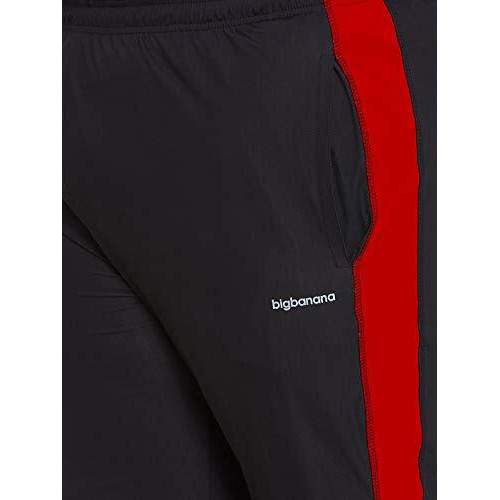 Bigbanana Men's Regular Fit Trackpants (Ambrose,Black,6Xl)
