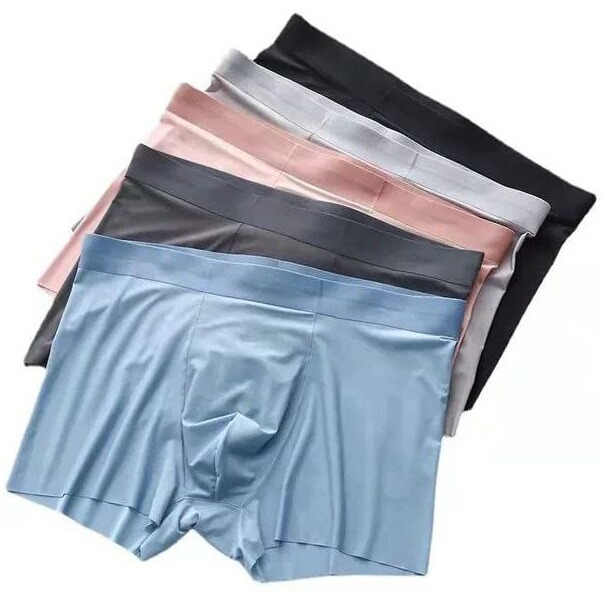 Asjar MenS Ultra-Soft Lycra Material | Ice-Silk Men's Short | Underwear | Men's Brief Boxer Multi Color, (Pack Of 3)_L