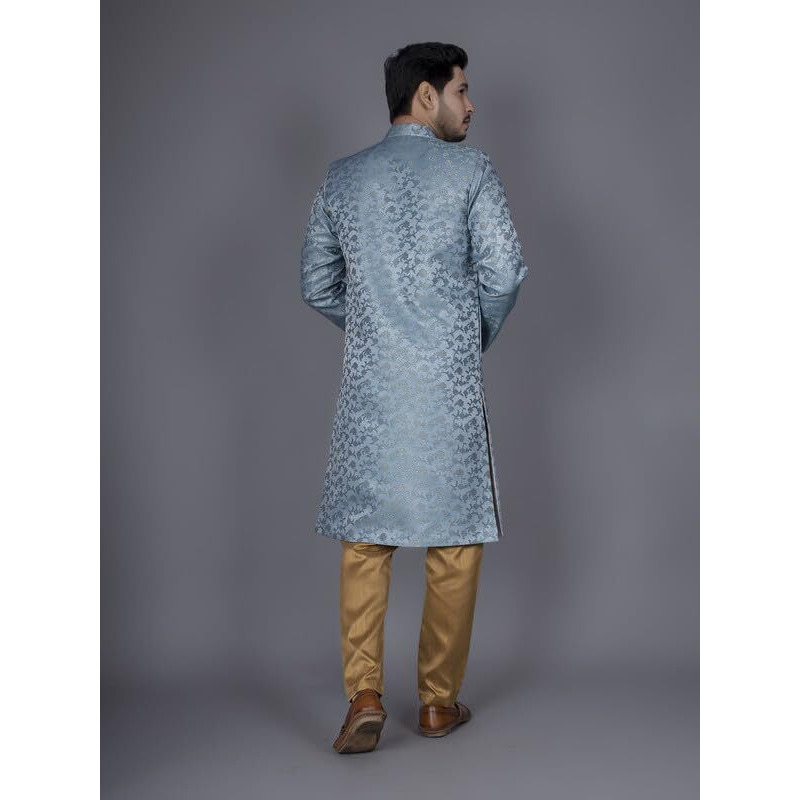 Xepon Mens Ethnic Wear Sky Traditional Indo Western Set (Size, M Size)