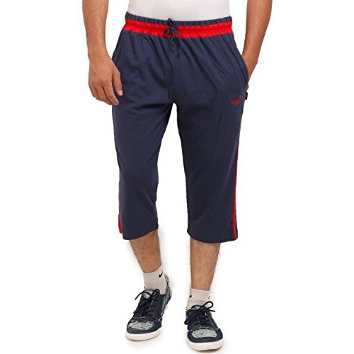Vego Mens Cotton Three By Fourth, 3/4, Capri, Three Quarter Ink Blue Regular