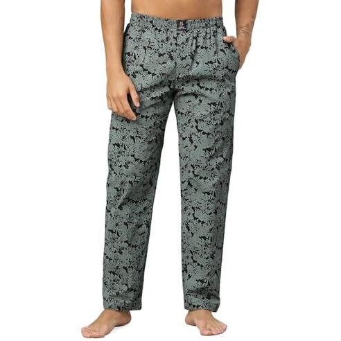 Urban Scottish Men's Lounge Pants 100% Cotton Men's Lounge Night Pant Comfortable Leisure-Wear Lower With An Elastic Waist-Band And Regular Fit Track Pants, Machine Washable Stay At Home-Uspj2433-L