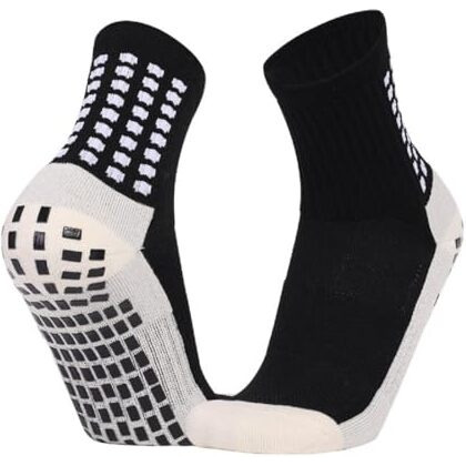 Optifit Athletic Socks For Men Women|Hi-Tech Performance Rubber Anti-Slip|Thicken Cushion Grip Sport Socks Mid-Calf Length Professional Socks|Suitable For Soccer Running Gym & Indoor Trampoline,Multi