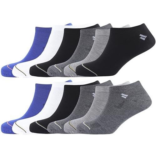Sjeware 12 Pairs Solid Ankle Socks For Men & Women, Multicolor, Pack Of 12, Free Size,101