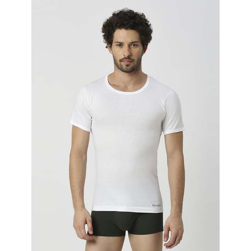 Vip Men's Solid Regular Fit Vest (Oxy_Rns_New_P6_90_White