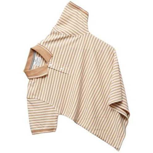 Mack Jonney Men's Striped Cotton Rich Collar Neck T Shirt | Collar Tshirts | Half Sleeves | Striped-Regular Fit-Mm442-Nw Camel