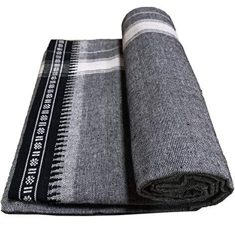 Prakasam Cotton Mens Colour Thalapathi Border Single Dhoti/Size1.28X2.00 Mtrs/Combo Pack Of 2 Dhoties