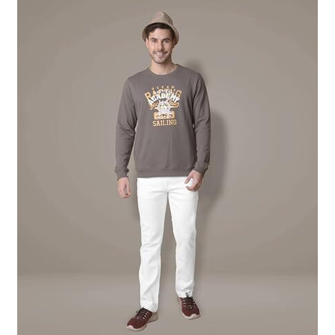 I'sol MenS Stylish Straight Relaxed Fit Cotton Blend Stretchable Jeans White