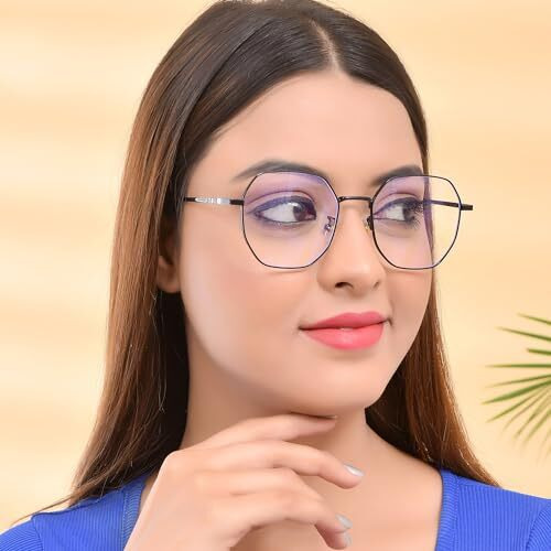 Royal Son Women C1 Blue Block Lens | Black Frame Reading Glasses-M (Sf0019-C1)