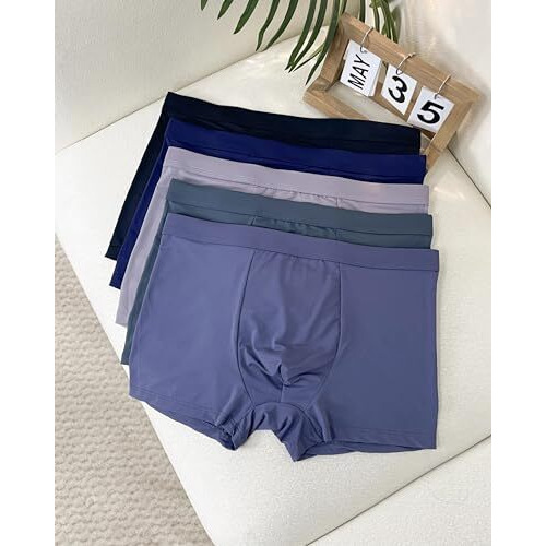 Lak 18 Ultra-Soft Ice Silk Breathable Men's Shorts Underwear Brief Boxer | Multicolor | (2Xl, 1)
