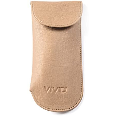 Vivid Vision Unisex Adult Lightweight Eyewear Specs Case Cover | Protect Eye Glasses | Chashma Dibbi | Spectacle Box | Pouch | Closure - Valcro-Tape | Artificial Leather | D-20 | Cream