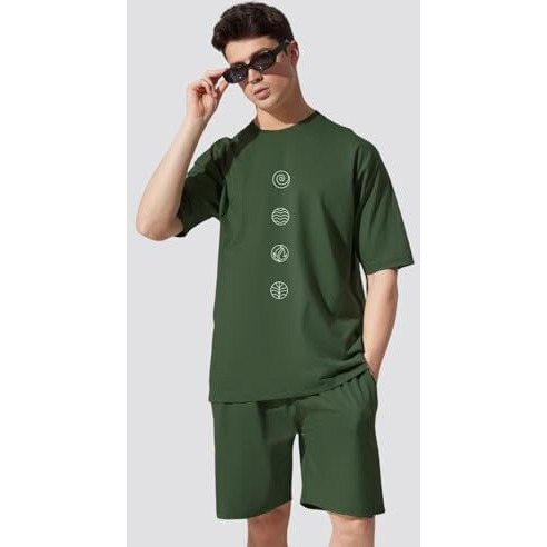 Upclothing Printed Oversized Tracksuit Set (Top And Bottom Set) Co-Ord Set