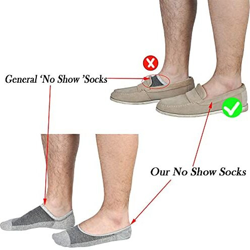 Jormatt 6 Pairs Mens Women Genuine No Show Socks Boys Sneaker Shoes Mesh Knit Low Cut Athletic Cotton Socks Non Slip,Men Shoes Size 10-14, Multi