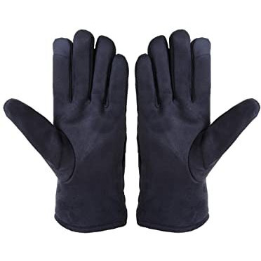 Fabseasons Blue Warm Winter Gloves For Men & Women, With Thermal Fleece Lining Inside For Cold Weather, Touchscreen Enabled Also Ensures A Smooth Driving/Riding Experience