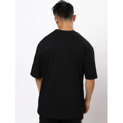 Bewakoof Men's Graphic Printed 100% Cotton T-Shirt - Oversized Fit, Round Neck, Half Sleeves