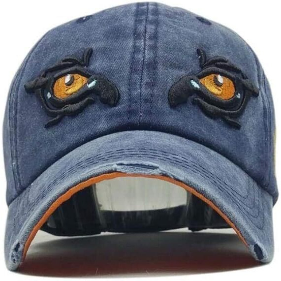 Handcuffs Unisex Adjustable Cap Eagle Eye Embroidery Hat Baseball Cap Sun Hats Sport Cotton Headwear Summer Caps (Blue)