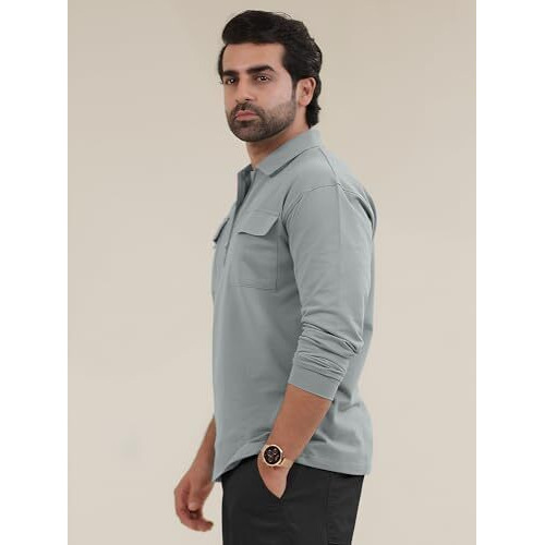 Maniac|| Polo Tshirts For Men||Polo Neck|| Full Sleeve Tshirt For Men||Printed Tshirts For Men||Oversized Tshirt For Men Grey