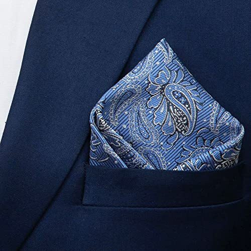 To The Nines Men's Blue Microfiber Pocket Square