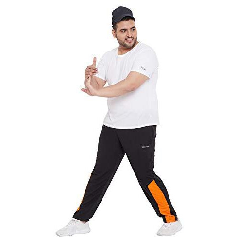 Bigbanana Men's Regular Fit Trackpants (Justin,Black,6Xl)