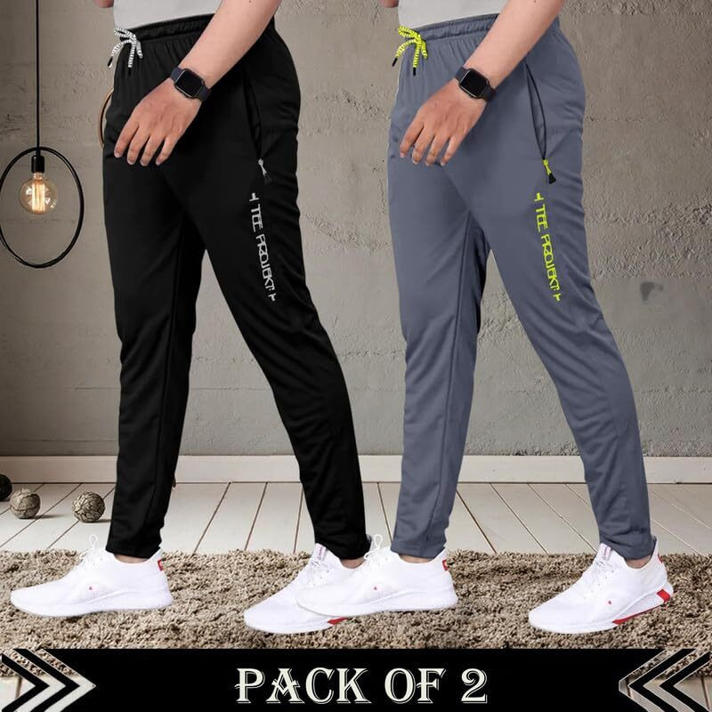 Pinkmint Combo Track Pant Set For Men Lycra Soild Suitable For Yoga, Dancing, Running, Regkular Wear