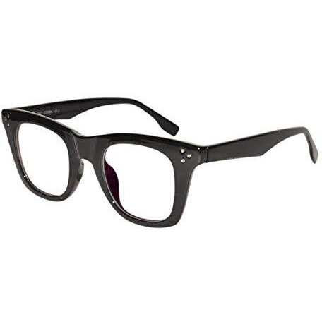 Peter Jones Unisex Anti Glare Square Nerdy Optical Frame (Large, Black)