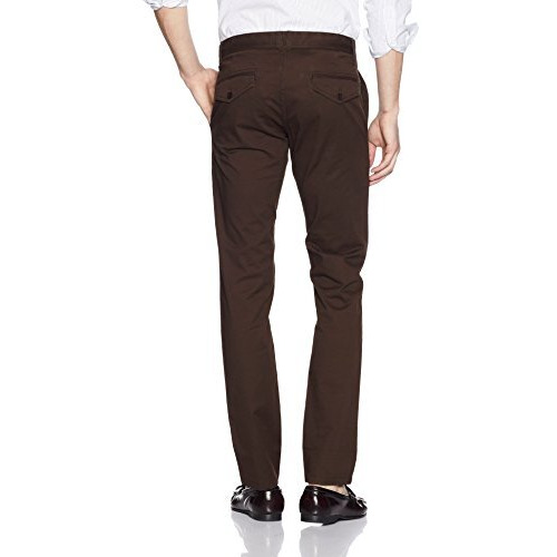 Amazon Brand - Symbol Men's Slim Fit Cotton Casual Trousers (Aw17Trs-02-12_Black Coffee_34)