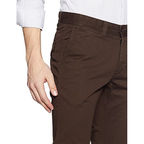 Amazon Brand - Symbol Men's Slim Fit Cotton Casual Trousers (Aw17Trs-02-12_Black Coffee_34)