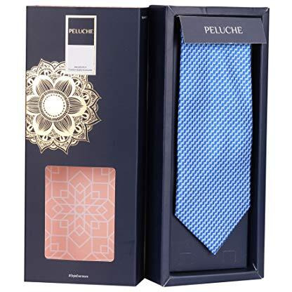 Peluche Cult Blue Colored Microfiber Necktie For Men