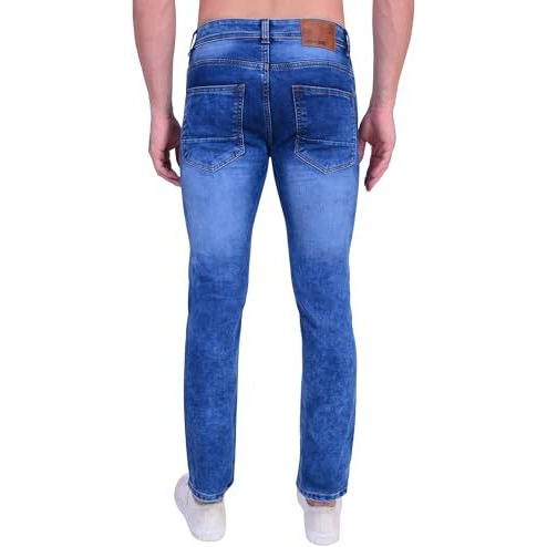 London Hills Slim Fit Stretchable Jeans For Men - Blue Regular Fit