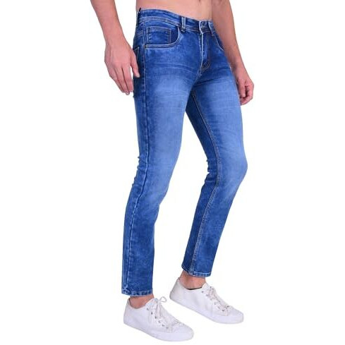 London Hills Slim Fit Stretchable Jeans For Men - Blue Regular Fit