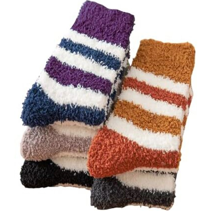 Fims - Fashion Is My Style Woolen Men & Women Mid-Calf Length Winter Socks Everyday Use Combo Pack Of 4 Pairs Multicolor (Assorted Color)