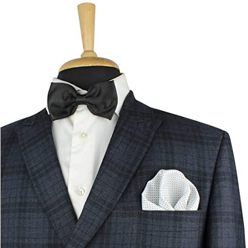 Kavove Graceful White Polka Dot Pocket Square For Men