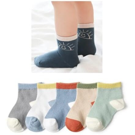 Tradehub Colourful Socks For Kids, Ankle Length/Crew Cotton, 1 To 8 Years, Pack Of 4 Designer Socks Gift For Girls & Boys (5-8 Year)