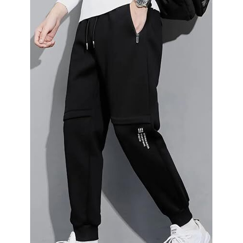 Lymio Men Joggers ||Track Pant For Men || Men Joggers || Printed Joggers (Tp-47-49) (In, Alpha, 2Xl, Black)