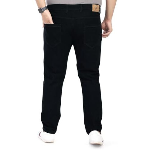 Pluss Tribe - Plus Size Jeans For Men Denim Jean Color Black Size 52