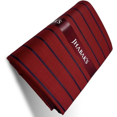 Jhabak's Unstitched Striped Premium Shirt Fabric For Men - Cotton Blend Material - Shirt & Kurta Piece Cloth