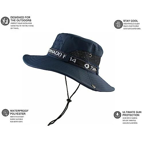 Alexvyan Round Hat Sun Visor Hats For Men Uv Protection Wide Brim Summer Cap For Boy Hat Uv Protection Breathable Casual Beach Hat, Safari Hat Sun Protection Cap For Travelling Safari(Black)
