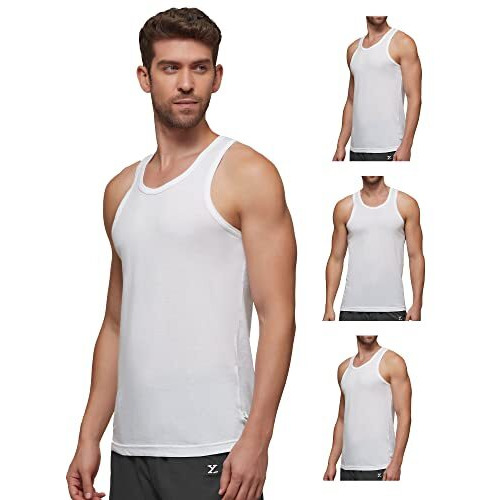 Xyxx Men's Ace Premium Cotton Modal Round Neck Vest Pack Of 4 (WhiteWhiteWhiteWhite Xl)