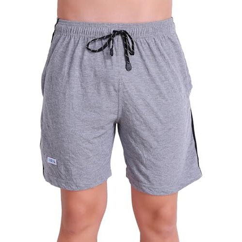 T.T. Men Cotton Bermuda Shorts Grey